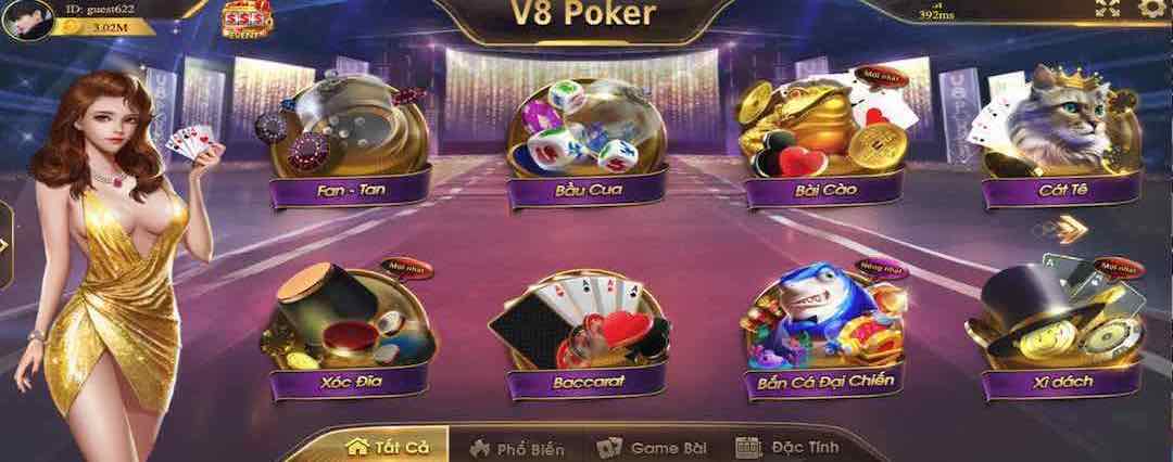 Sơ lược trọng tâm về V8 Poker